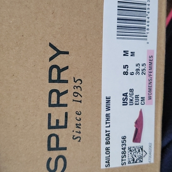 Sperry Sailor Boat top-sider leather boat shoes in Wine NIB - Picture 12 of 13